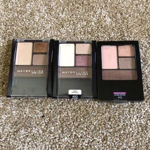 Maybelline Eyeshadow Quad Bundle, set of 3